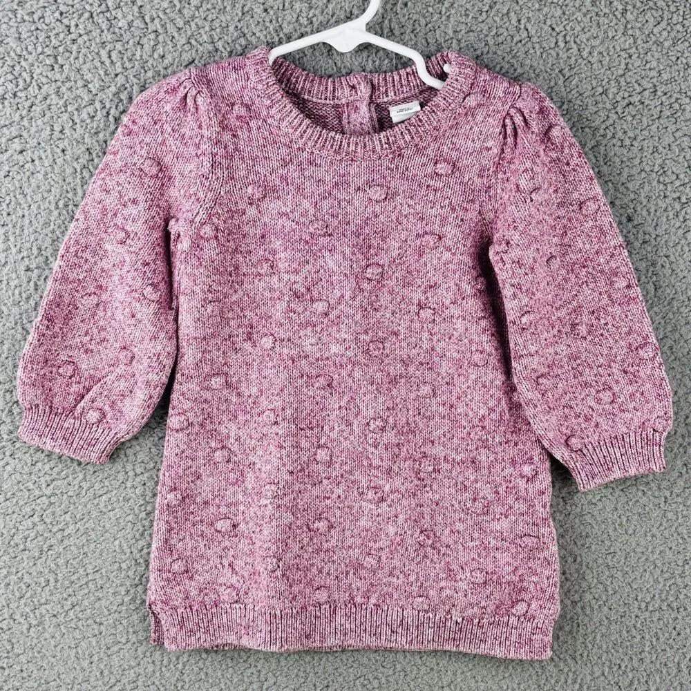 Baby Gap Bobble Sweater 18-24 Month Pink Knit Pullover